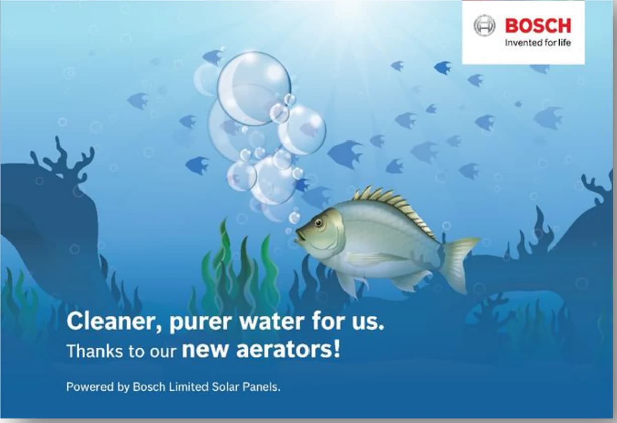 Lalbagh creative: “Cleaner, purer water for us. Thanks to our new aerators!”
