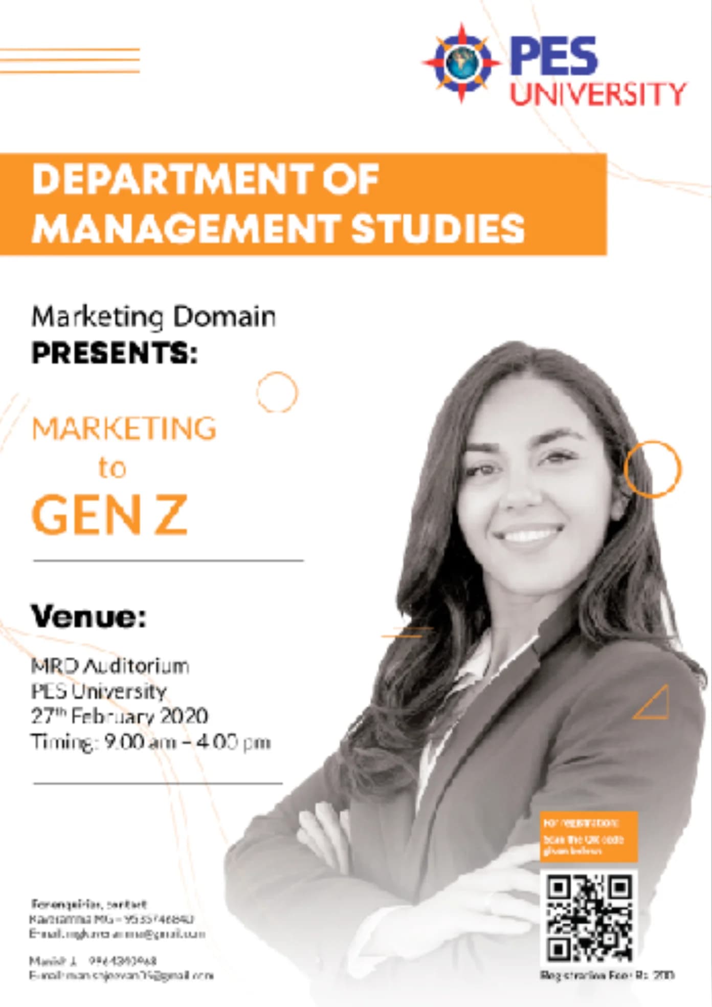 Poster: Department of Management Studies presents Marketing to Gen Z