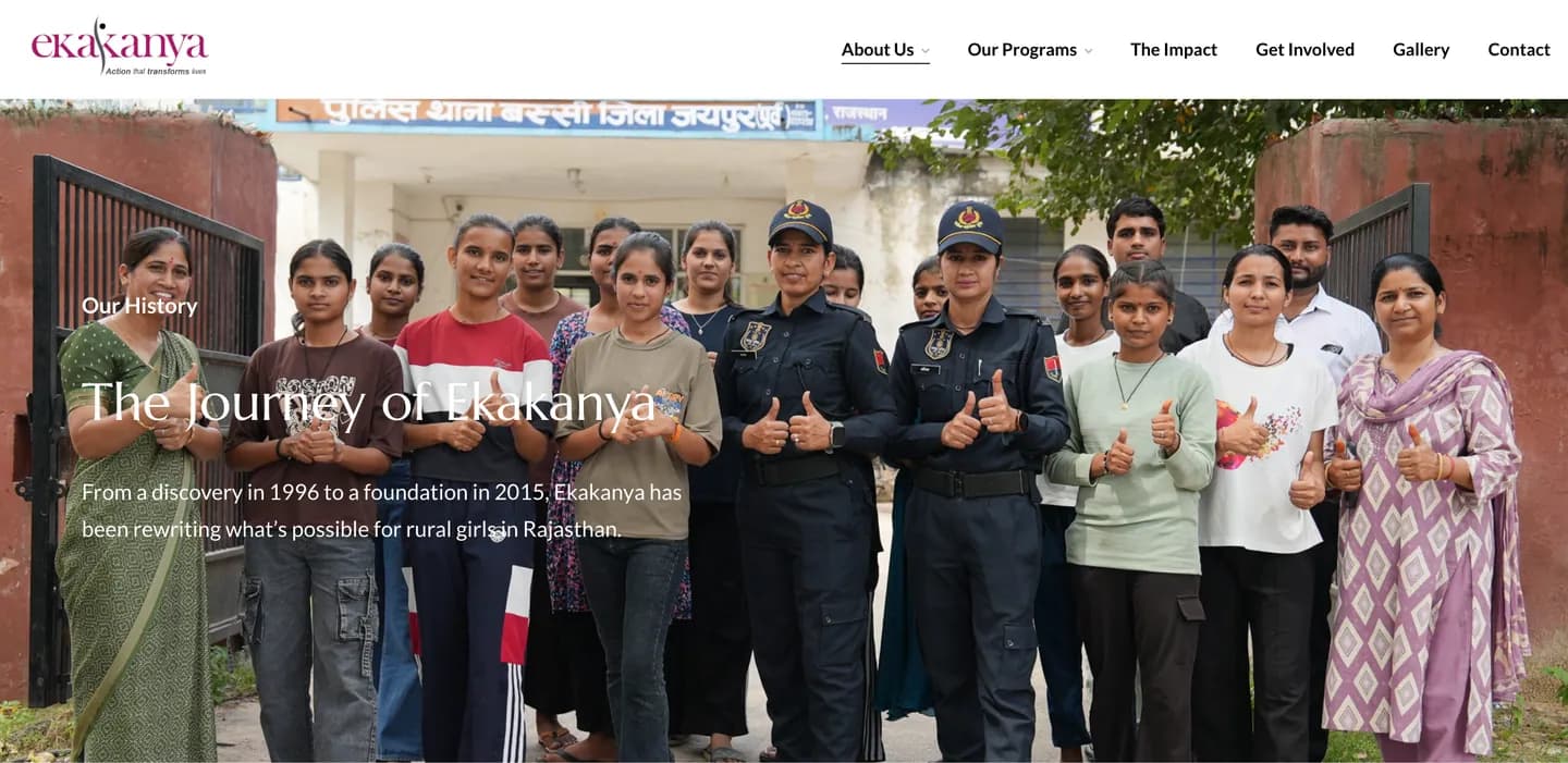 The Our History page on ekakanya.org