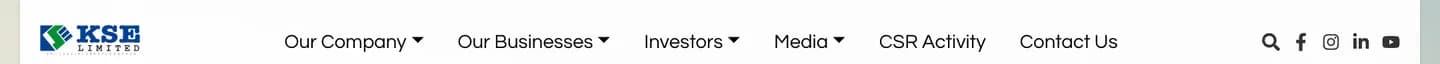 The KSE navigation bar
