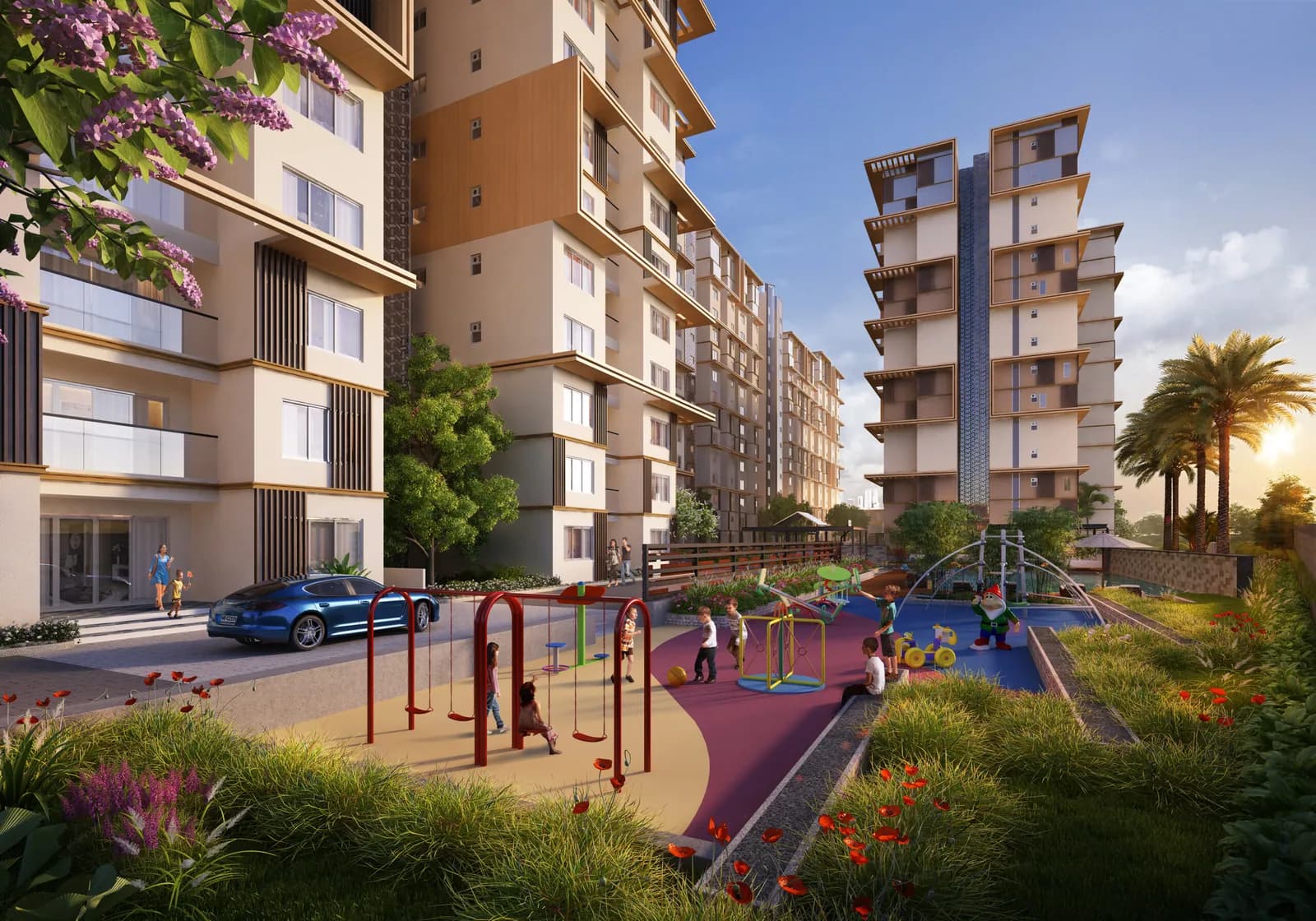 The children’s play area at Mahaveer Celesse