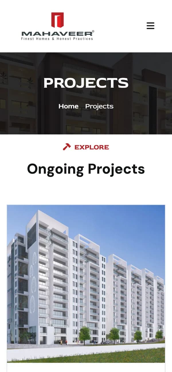 The Projects on mobile