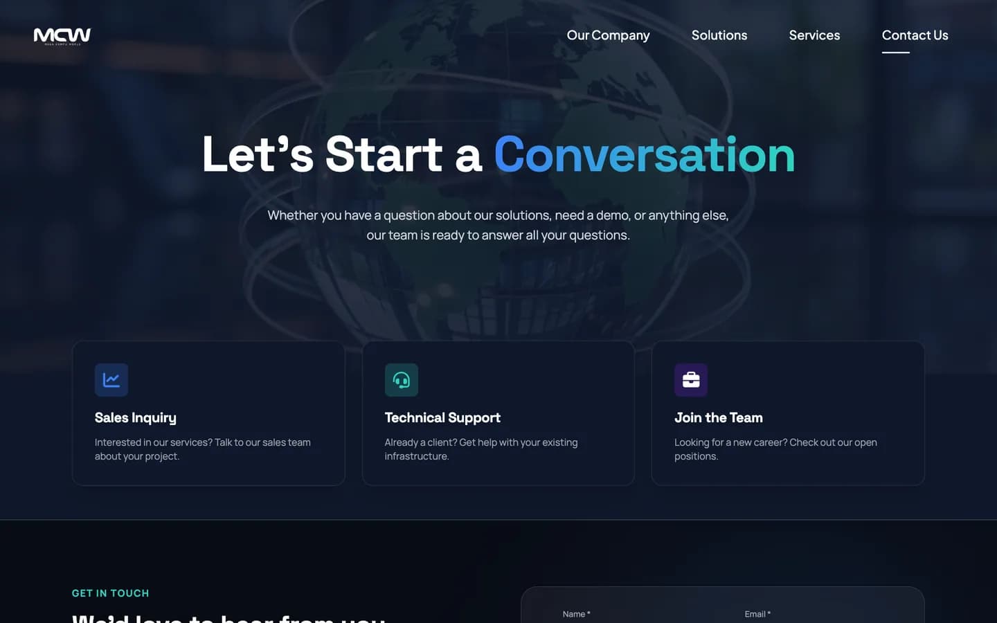 The Contact Us page on megacompu.co.in