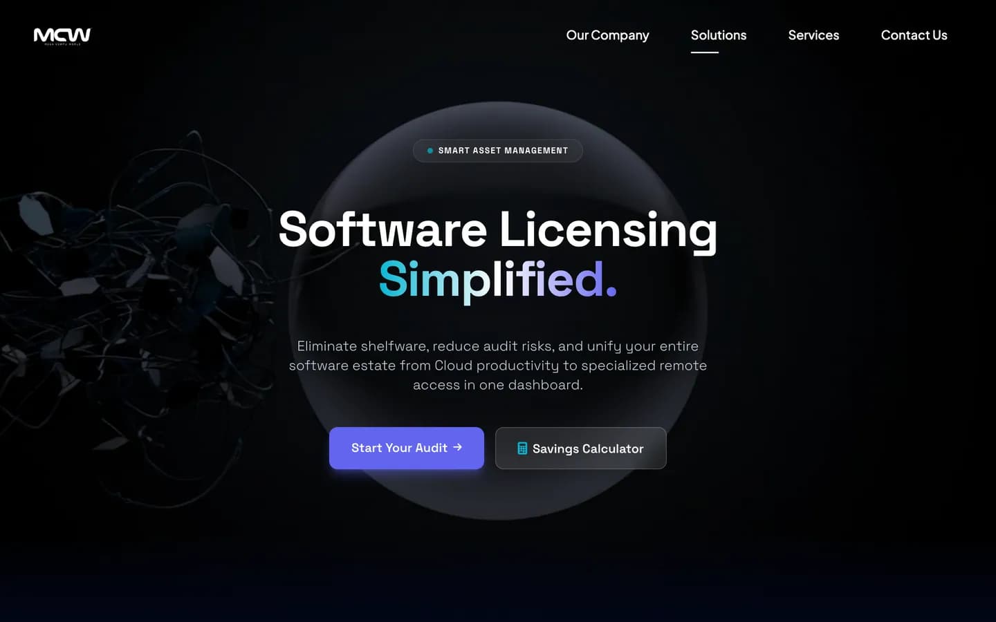 Software & Licensing page — “Software Licensing Simplified.”